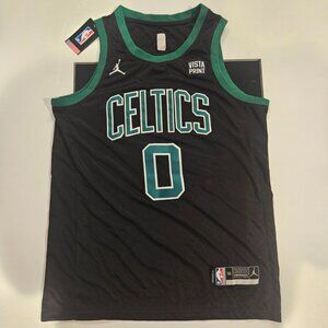 Jayson Tatum #0 Vista Print NBA Jersey Black Size 50 **SEE DESCRIPTION**